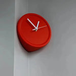 horloge murale moderne simple bleu rouge noir aiguille sans tic tac minimaliste salon