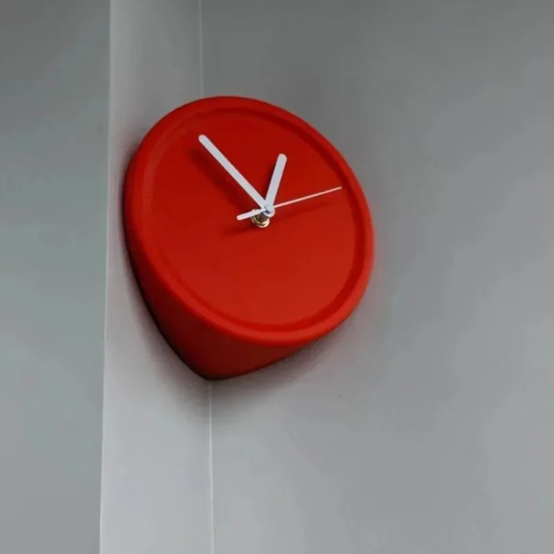 horloge murale moderne simple bleu rouge noir aiguille sans tic tac minimaliste salon