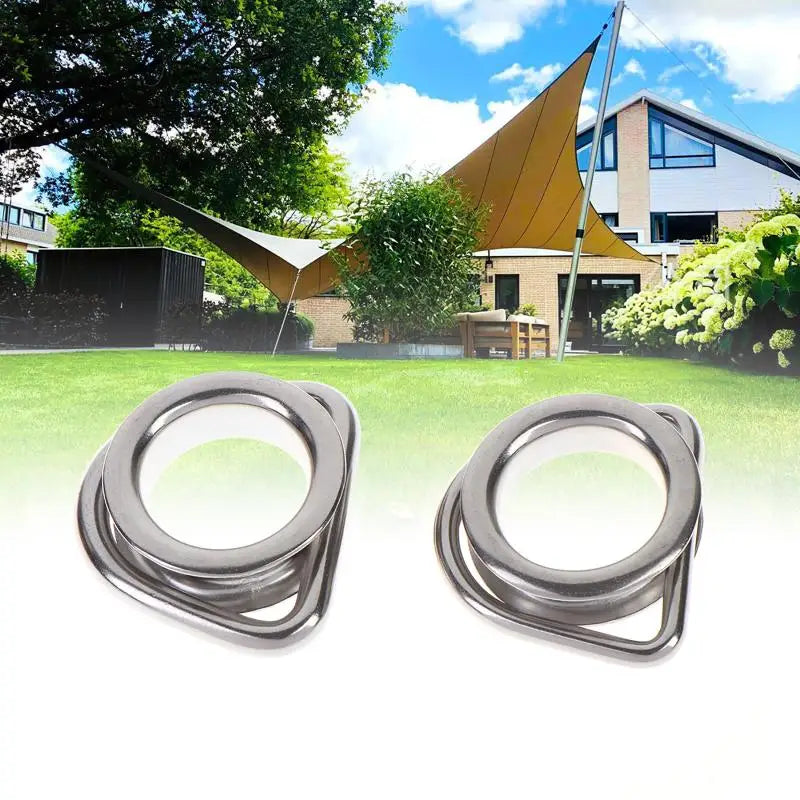 anneau métallique argenté lisse protection solaire extérieur quatre saisons inoxydable unisexe moderne quincaillerie thuyền