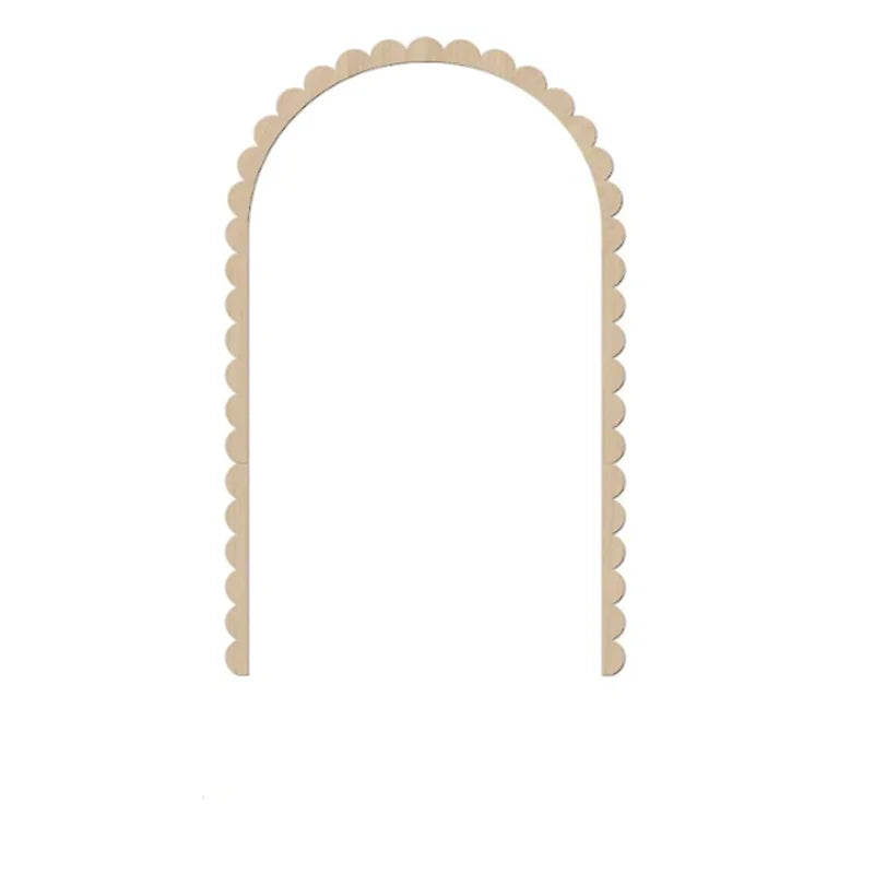 décoration murale bois arche bordure dentelée minimaliste bohème naturel festive accent