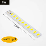 bande led blanc jaune matrice diodes modernes 31mm 75mm 150mm cible diy usb