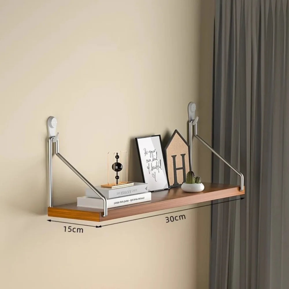 étagères murales bois naturel clips magnétiques moderne minimaliste suspension murale sans perçage multifonction chambre