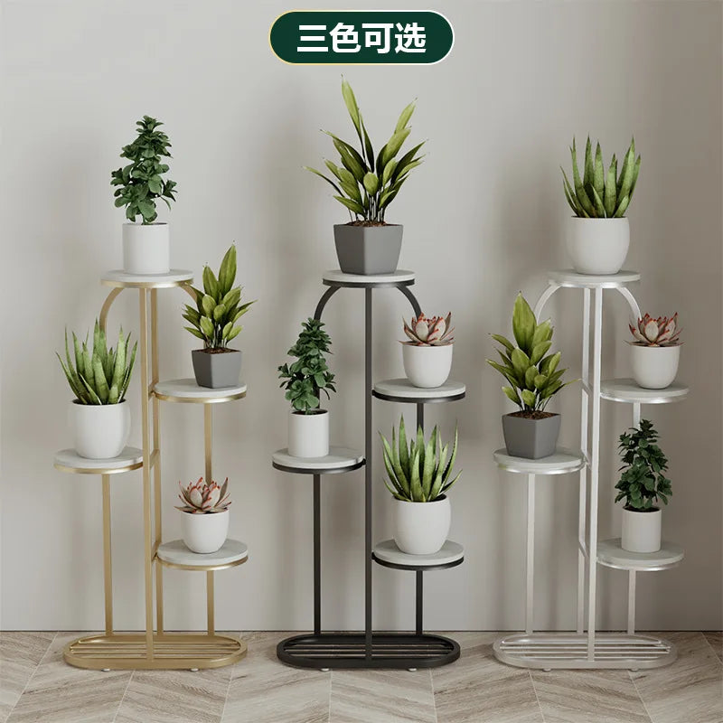 Étagère à plantes métallique pour balcon