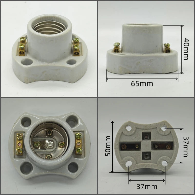 supports lampe céramique moderne blanc noir crème eyelets fixes haute temperature