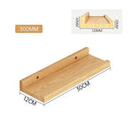 présentoir mural bois minimaliste moderne étagère flottante salon rangement écologique single tier