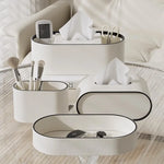 boîte mouchoirs simili cuir moderne blanc orange rangement pinceaux télécommande ciseaux ruban adhésif