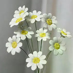 décoration intérieure fleurs artificielles marguerites céramique blanc jaune réaliste saint valentin fête