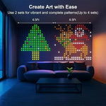 rideau lumineux led multicolore pixel art moderne télécommande application mobile