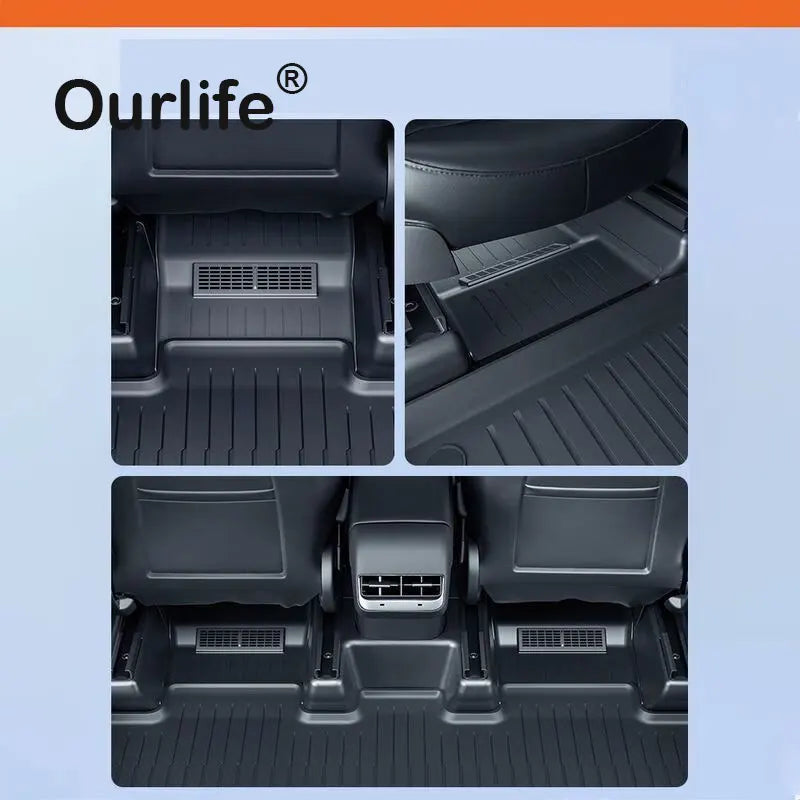 tapis sol tpe noir rayures horizontales moderne résistant saleté fibre synthétiqueintérieur voiture