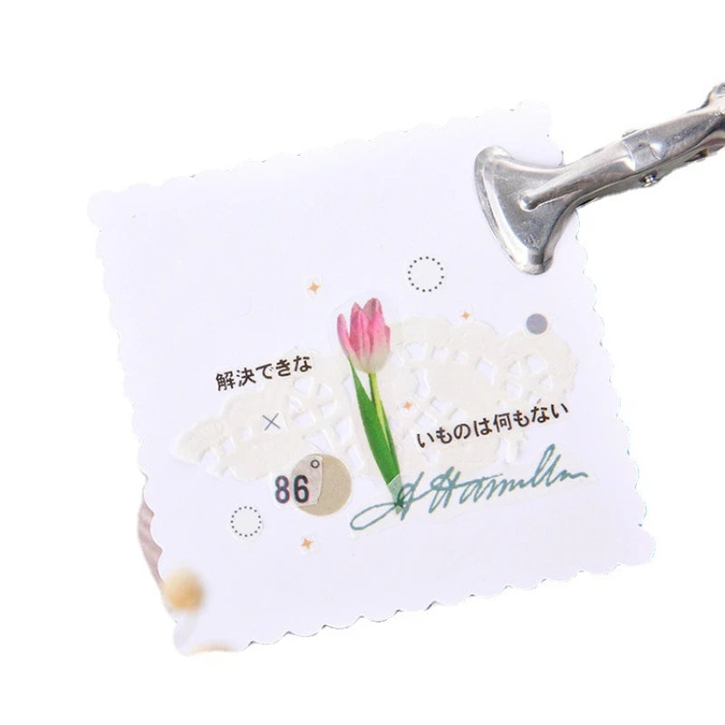 autocollants fleurs séchées multicolores vintage 40 pièces scrapbooking décoration semi transparentes