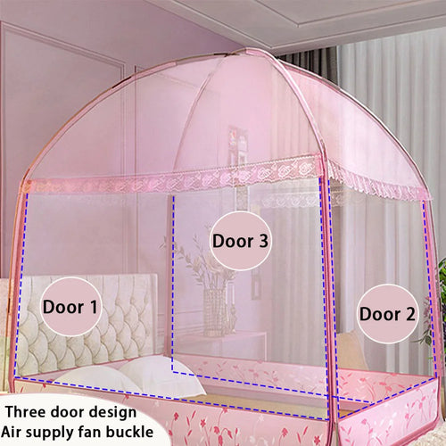 moustiquaire pliable filet anti moustique décoratif trois portes chambre maison camping extérieur