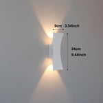 applique murale led blanc noir contemporaine ip65 2492000lm adhésif dual up down