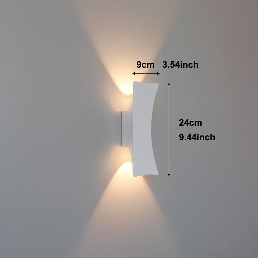 applique murale led blanc noir contemporaine ip65 2492000lm adhésif dual up down