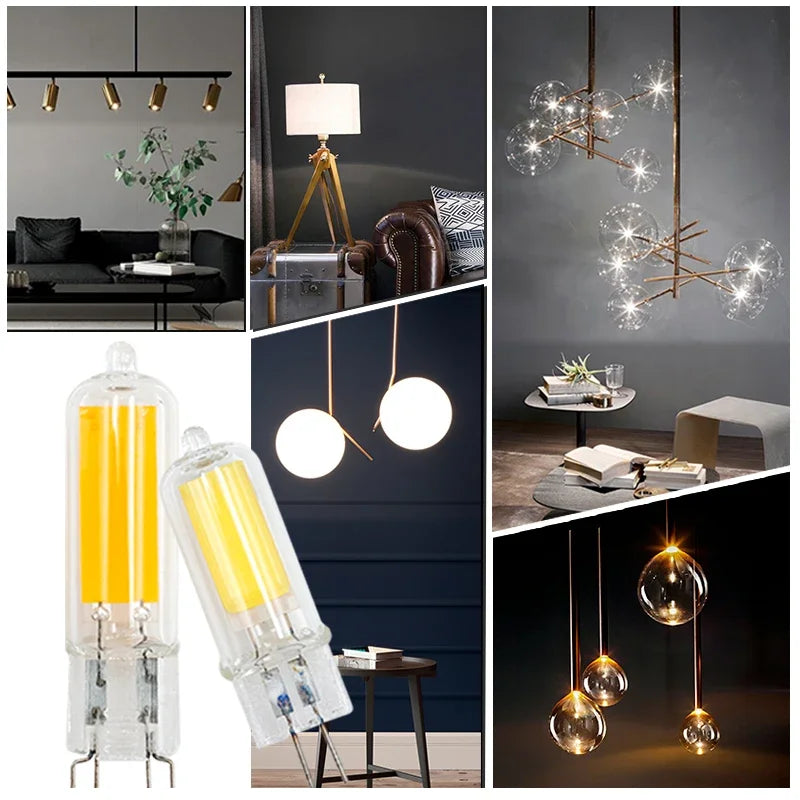 ampoule led filament g4 g9 lustre moderne blanc chaud froid décoration intérieur salon