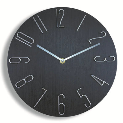 Horloge murale design 30 cm rouge style nordique