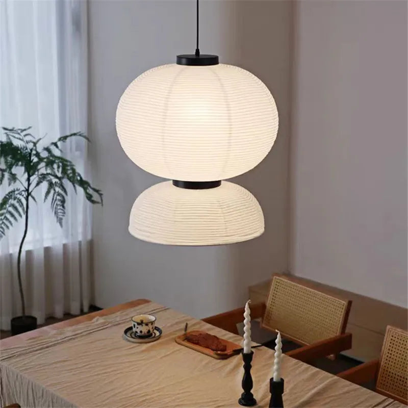 suspension lumineuse moderne blanc rayures horizontales opacite cable noir 2000 82000lm 90 260v
