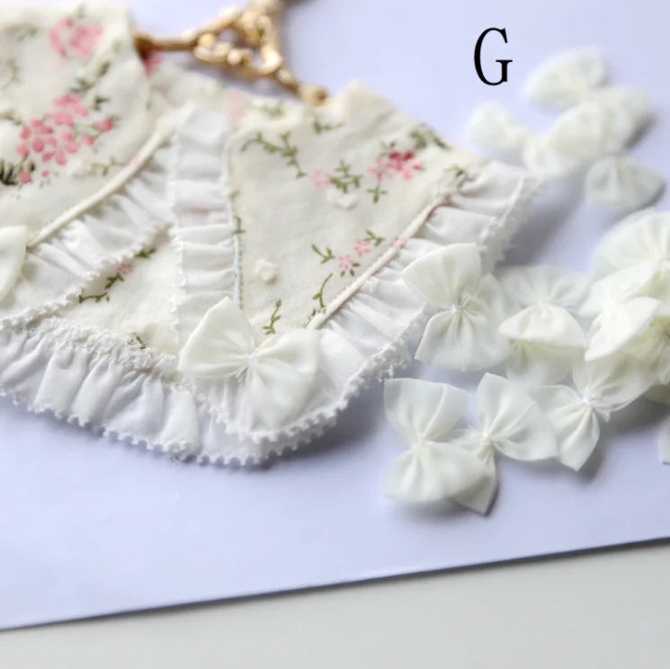 rubans nœuds couleur rose pâle beige clair vert pastel décoratifs élégants écologiques polyester tissu