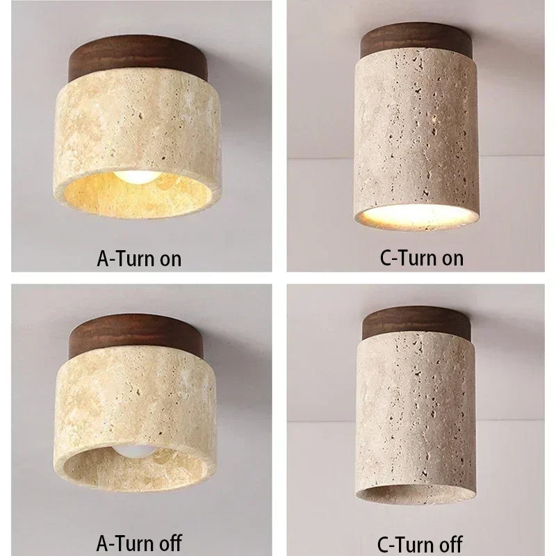 lampe moderne led beige brun foncé texture granulée minimaliste 3000k 4200k 6500k