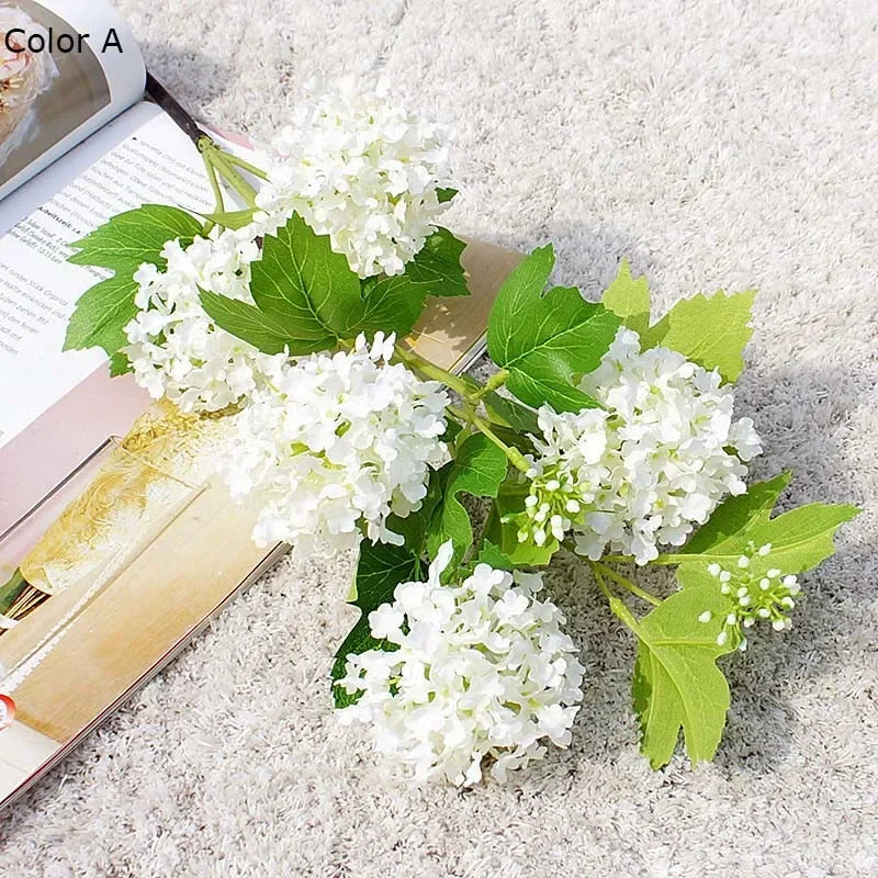 Hortensia blanc artificiel luxe Ombre Interieur