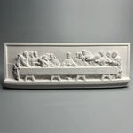 ornements decoratifs platre relief dernier supper da vinci blanc gris sculpture murale