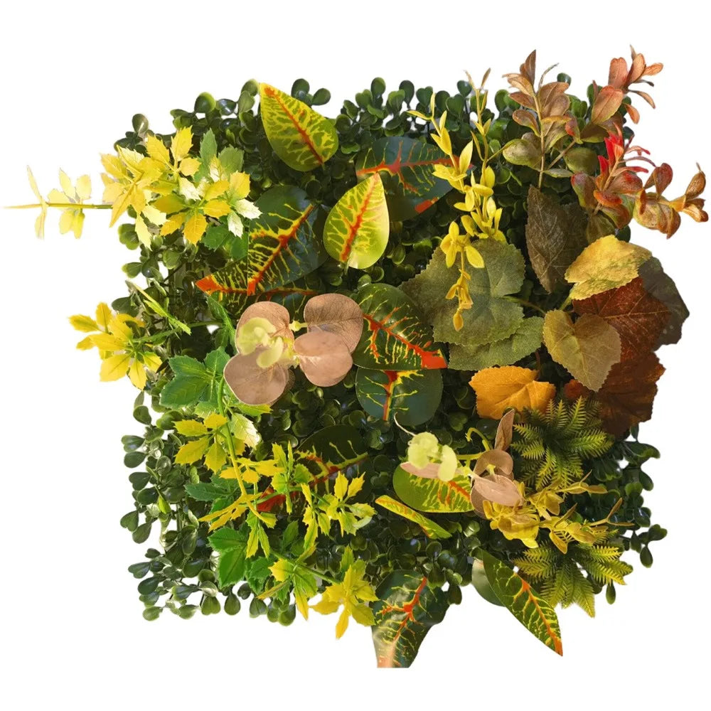 plantes artificielles murales feuilles vertes feuilles rouges clips naturel extérieur branche exposition