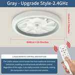 ventilateur led moderne blanc télécommande lumiere intégrée vitesses transparent