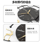 horloge murale moderne artistique abstraite salon or noir minimalisteDecoration cerf geometrique