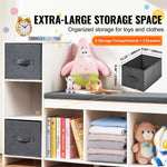 meuble salon enfant blanc moderne tiroirs compartiments banc rangement jouets