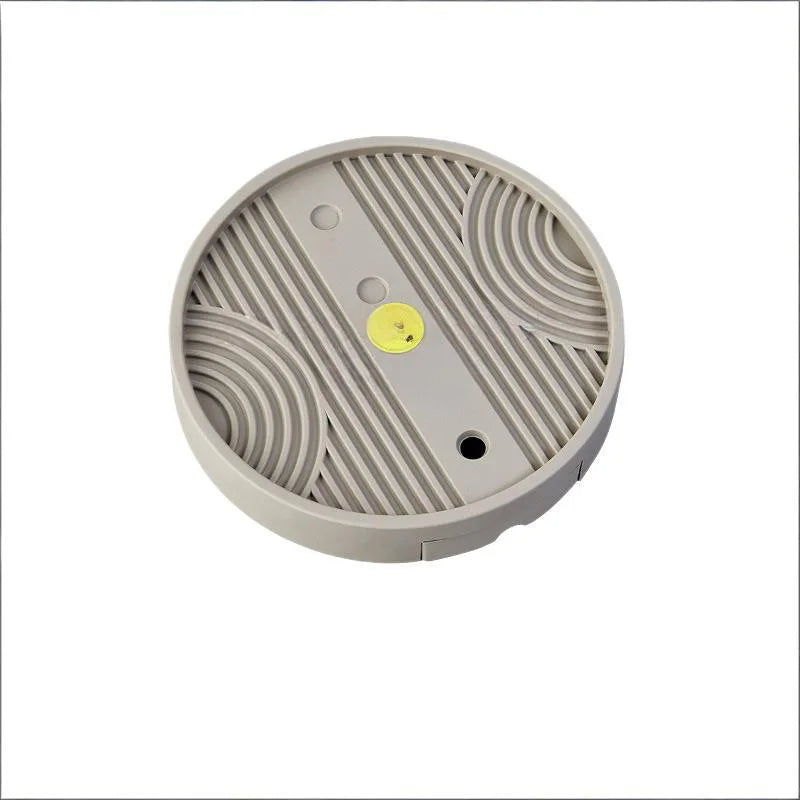 plateau fleur mobile rayures concaves convexes roulettes robuste durable moderneintérieur decoration gris beige