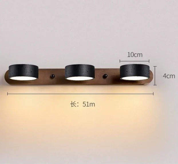 Applique murale LED moderne minimaliste pierre noire interrupteur chaîne japonais