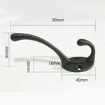 crochet mural moderne acier inoxydable noir cuivre bronze argent trois crochets fixations minimaliste