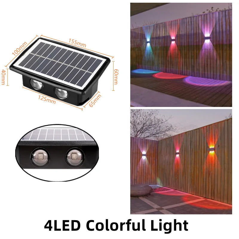lampes murales solaires decoratives modernes texturées couleur blanc rouge bleu verte fixations murales panneau