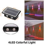 lampes murales solaires decoratives modernes texturées couleur blanc rouge bleu verte fixations murales panneau