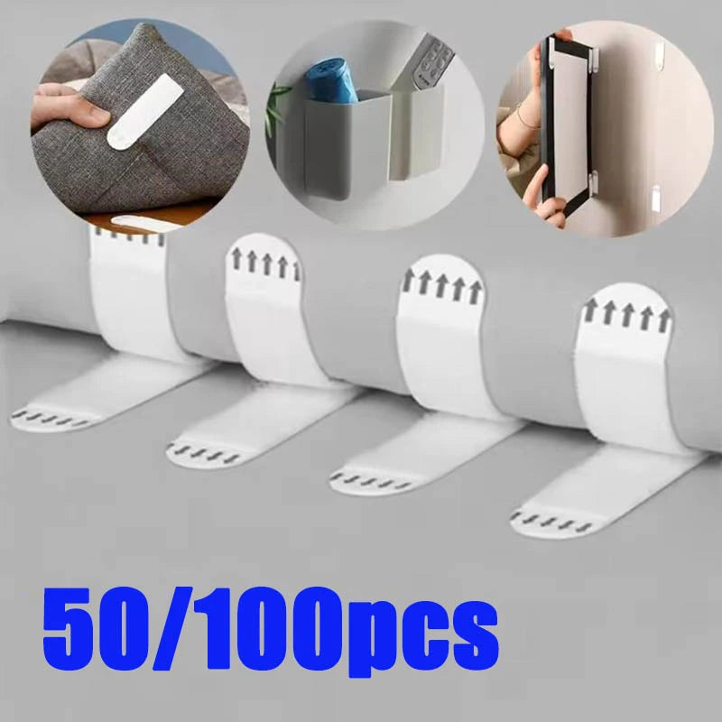 clips fixation adhésifs blancs modernes utilitaires 16x80mm pack 100pcs céramique bois métal verre plastique