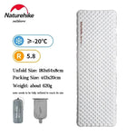 matelas camping blanc marron texturé double valve isolation thermique 20°C tpu nylon moderne