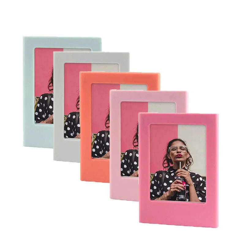 cadres photo magnétiques moderne couleur bleu vert rose noir orange minimaliste pack diversifié instax