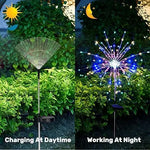 lampe solaire multicolore feux dartifice fleurs extérieure halloween noel moderne