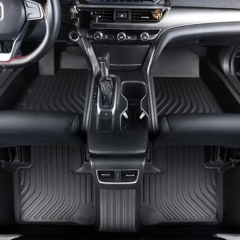 tapis sol noir rayures horizontales anti dirty waterproof moderne hyundai santa fe 2013 2014