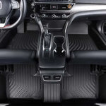 tapis sol noir rayures horizontales anti dirty waterproof moderne hyundai santa fe 2013 2014