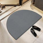 tapis bain diatomée absorbant rapide antidérapant moderne gris clair uni respectueux environnement