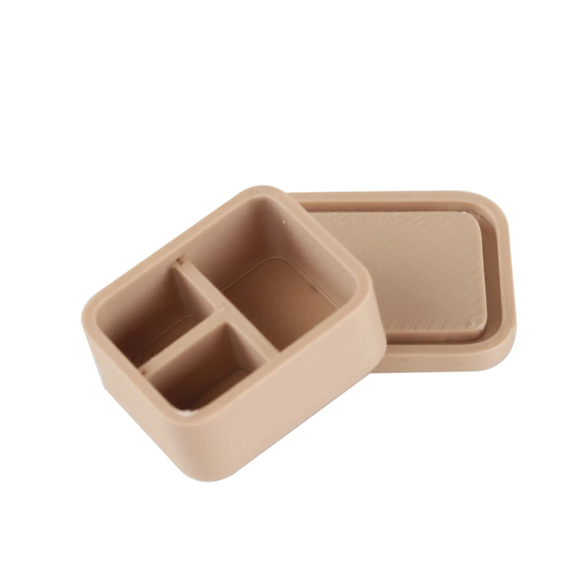 boîte compartiments beige clair moderne compartiments divisés plastique opacité