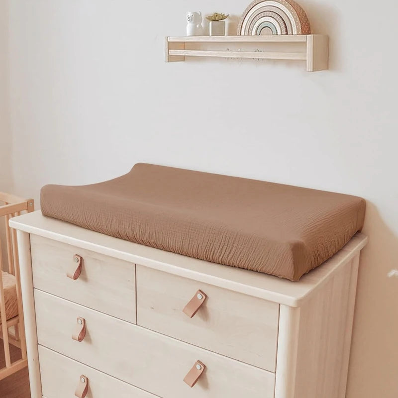 coussin changement bébé couverture tissu floral moderne doux rose beige