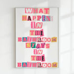 affiche moderne multicolore lettres relief fond blanc décoration chambre salon enfant