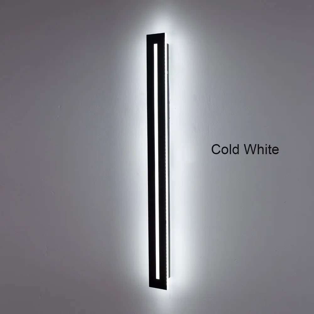 applique murale led moderne étanche ip65 noir hydrofuge ac85265v chromé