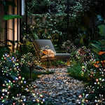guirlande lumineuse solaire fleurs dorées éclairage extérieur moderne led autoinstallation ip65