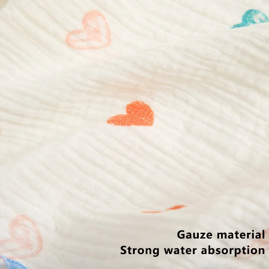 serviettes sport coton gauze animaux ours nuages coeurs bébés blanc orange bleu vert