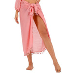 sarong élégant boho uni vert rose blanc noir tissu polyester rapide séchage tassel inclusion