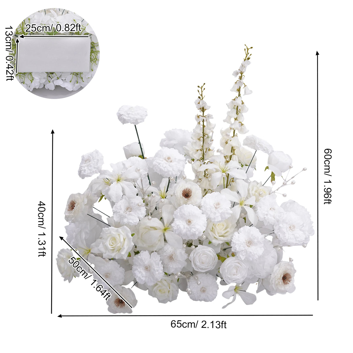 Décoration murale arche fleurs variées romantique violet rose blanc bleuclair vert extérieure
