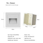 Lampes murales encastrables LED modernes 3W noir argenté extérieures intérieures