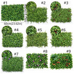 panneaux murals gazon artificiel uv résistant forme carrée couleur verte intimité extérieur moderne naturel